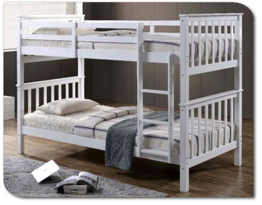 Corey Bunk Bed - White or Cappuccino